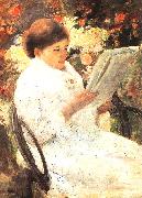 Mary Cassatt Woman Reading in a Garden oil painting picture wholesale